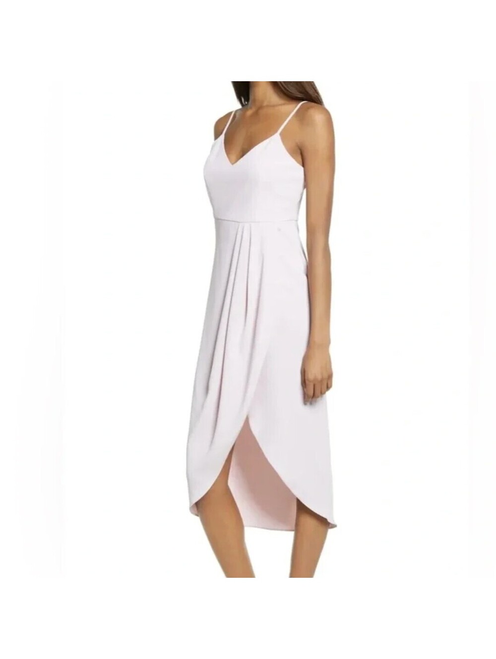 Lulu’s Reinette baby pink midi slip dress
